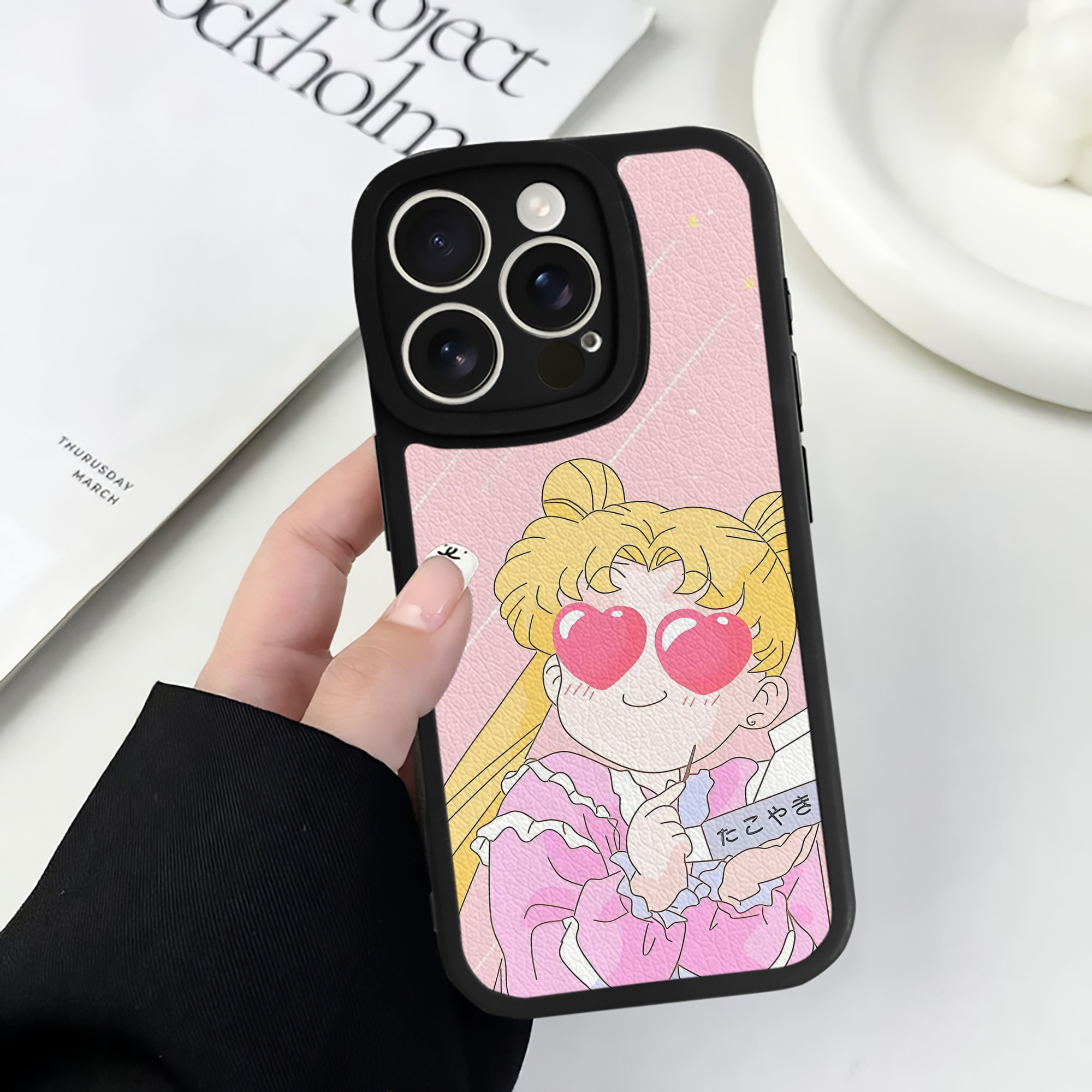 （画像用） 美少女戦士セーラームーン Sailor Moon 【iPhone 16シリーズ対応】シリコンスマホケース（レザー調） 材質：シリコン